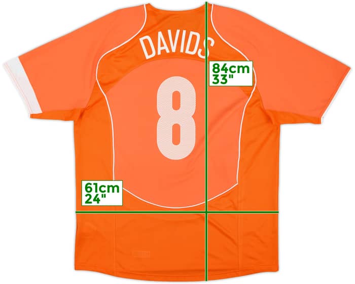 2004-06 Netherlands Home Shirt Davids #8 - 6/10 - (XL)