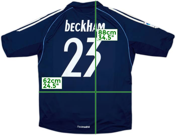 2005-06 Real Madrid Away Shirt Beckham #23 - 8/10 - (XL)