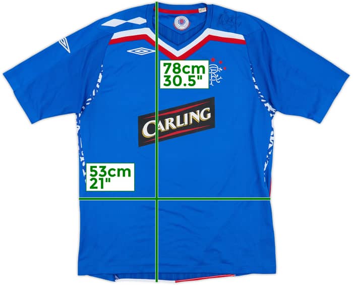 2007-08 Rangers Home Shirt - 8/10 - (L)