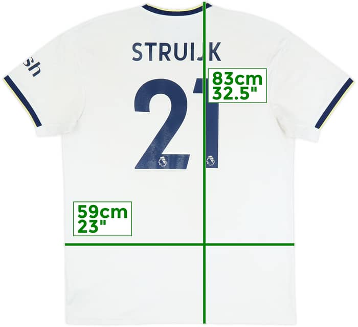 2022-23 Leeds United Home Shirt Struijk #21 - 6/10 - (XL)