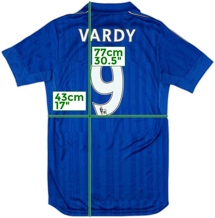 2016-17 Leicester Home Shirt Vardy #9 - 7/10 - (S)