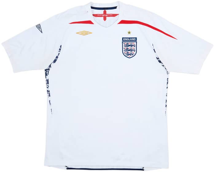 2007-09 England Home Shirt - 4/10 - (XL)