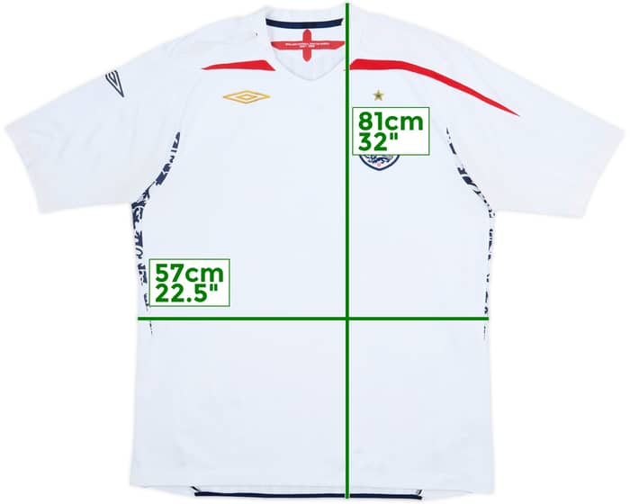 2007-09 England Home Shirt - 4/10 - (XL)