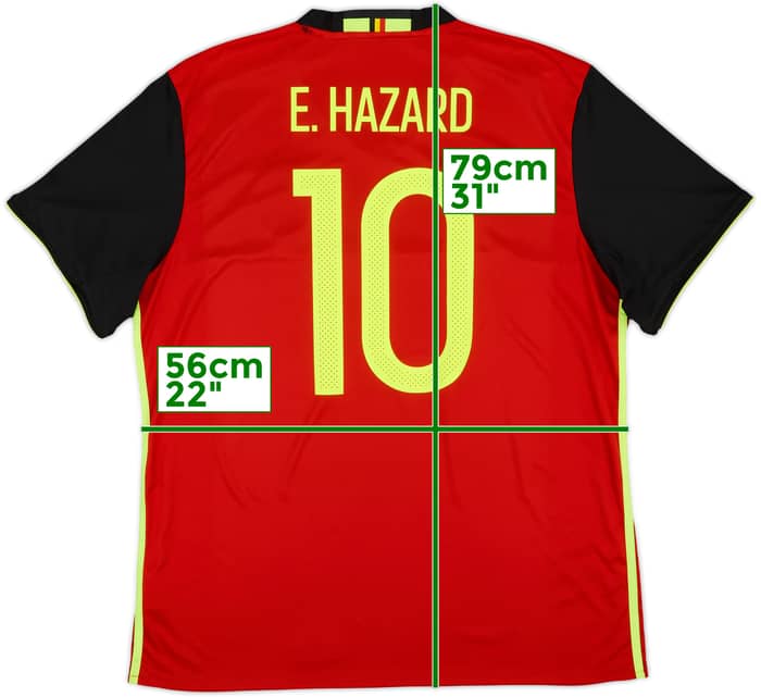 2016-17 Belgium Home Shirt E. Hazard #10 - 7/10 - (XL)