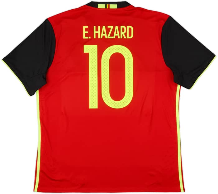 2016-17 Belgium Home Shirt E. Hazard #10 - 9/10 - (XL)