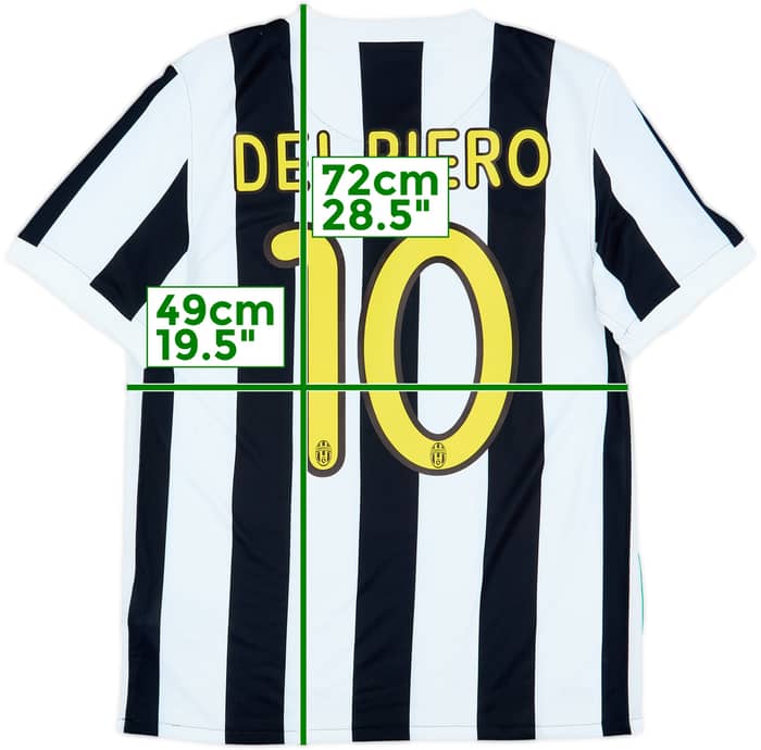 2009-10 Juventus Home Shirt Del Piero #10 - 6/10 - (S)