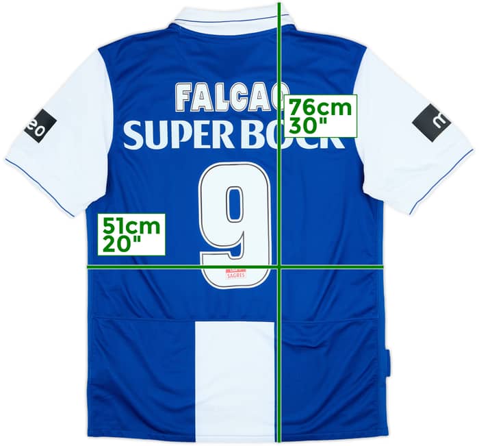 2009-10 Porto Home Shirt Falcao #9 - 8/10 - (M)