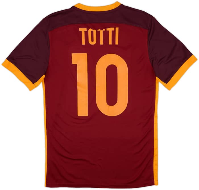 2015-16 Roma Home Shirt Totti #10 - 5/10 - (S)