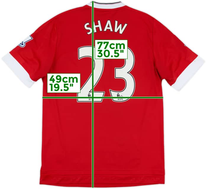 2015-16 Manchester United Home Shirt Shaw #23 - 7/10 - (M)