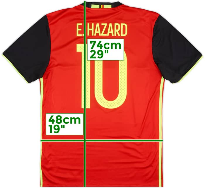 2016-17 Belgium Home Shirt E. Hazard #10 - 8/10 - (M)