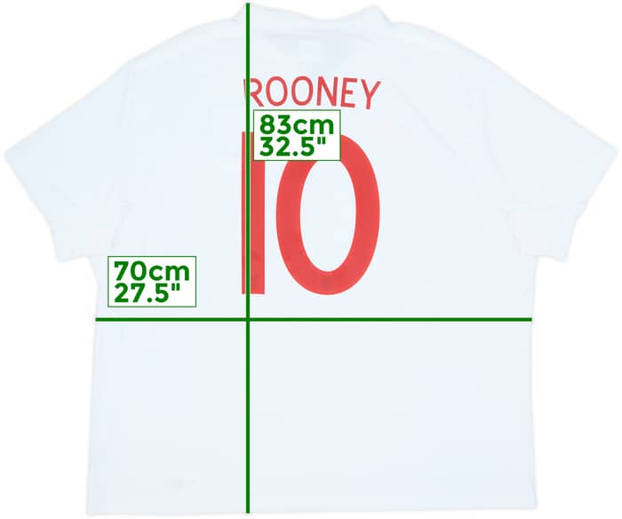 2009-10 England Home Shirt Rooney #10 - 8/10 - (4XL)