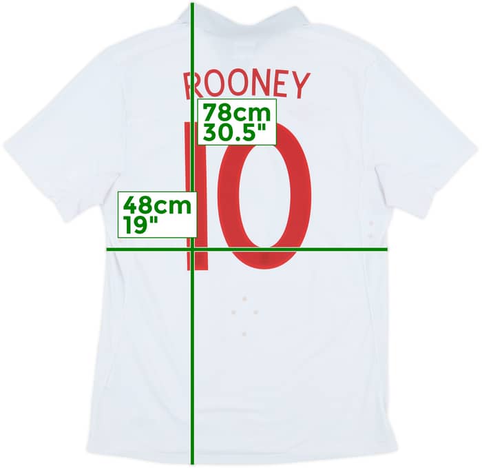 2009-10 England Home Shirt Rooney #10 - 6/10 - (M)