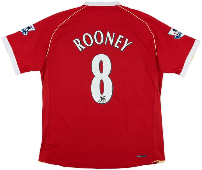 2006-07 Manchester United Home Shirt Rooney #8 - 6/10 - (L)
