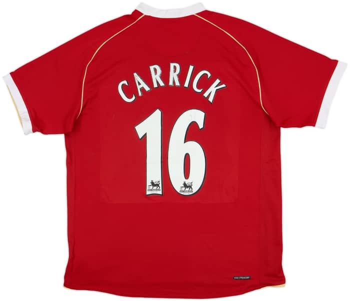 2006-07 Manchester United Home Shirt Carrick #16 - 6/10 - (L)
