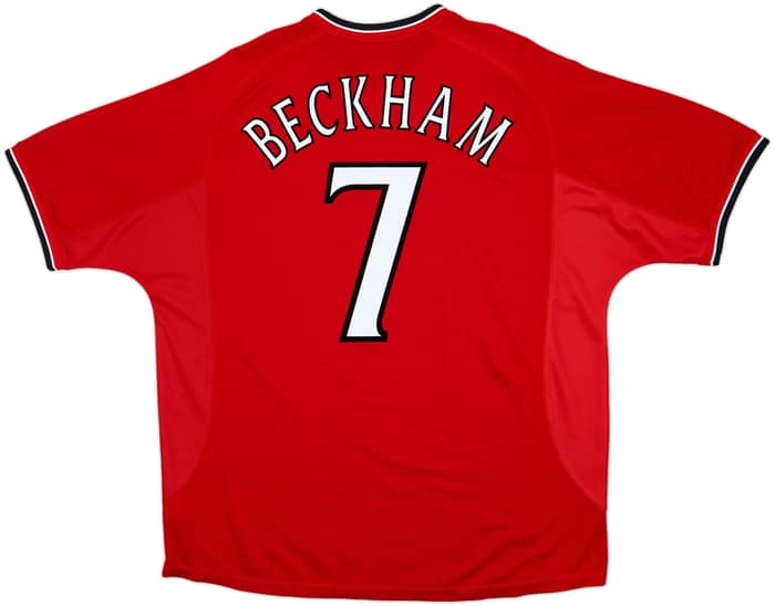 2000-02 Manchester United Home Shirt Beckham #7 - 9/10 - (XXL)
