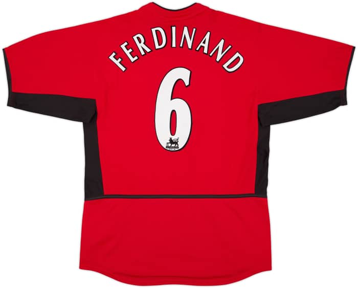 2002-04 Manchester United Home Shirt Ferdinand #6 - 8/10 - (S)
