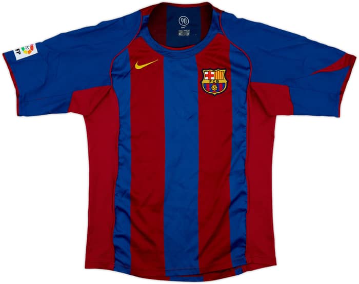 2004-05 Barcelona Home Shirt Ronaldinho #10 - 8/10 - (M)