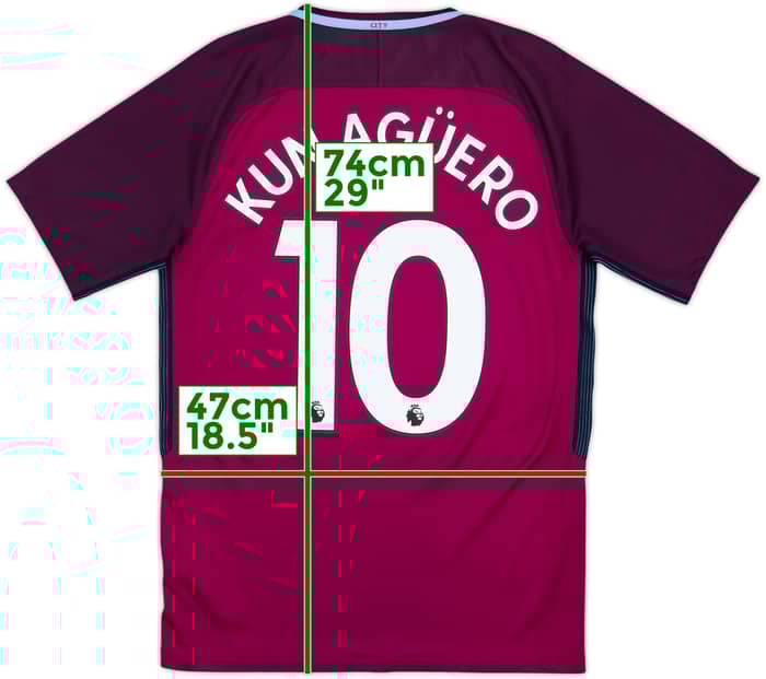 2017-18 Manchester City Away Shirt Kun Aguero #10 - 8/10 - (S)