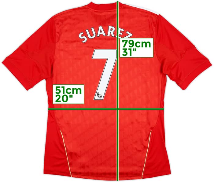 2010-12 Liverpool Home Shirt Suarez #7 - 7/10 - (L)