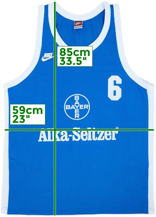 1996-97 Bayer Leverkusen Nike Basketball Jersey #6 - 9/10 - (XL)