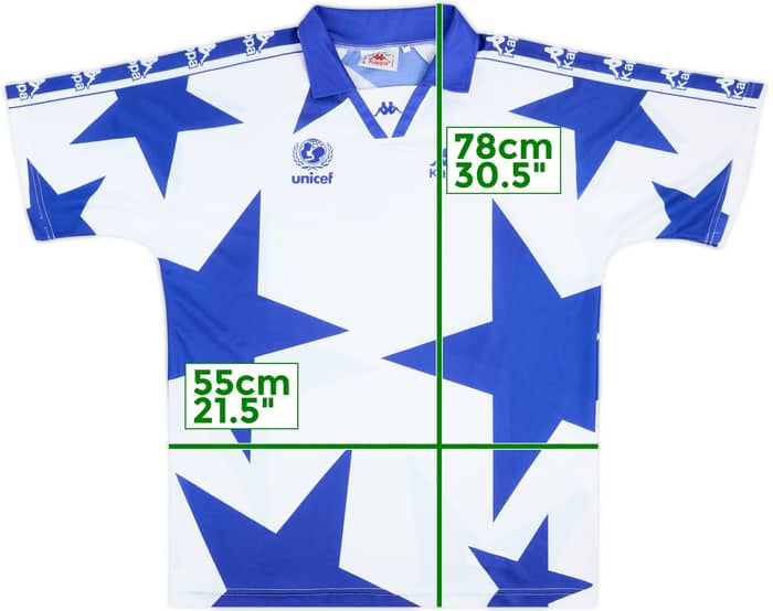 1995 Unicef European All Stars Shirt #2 - 5/10 - (L)