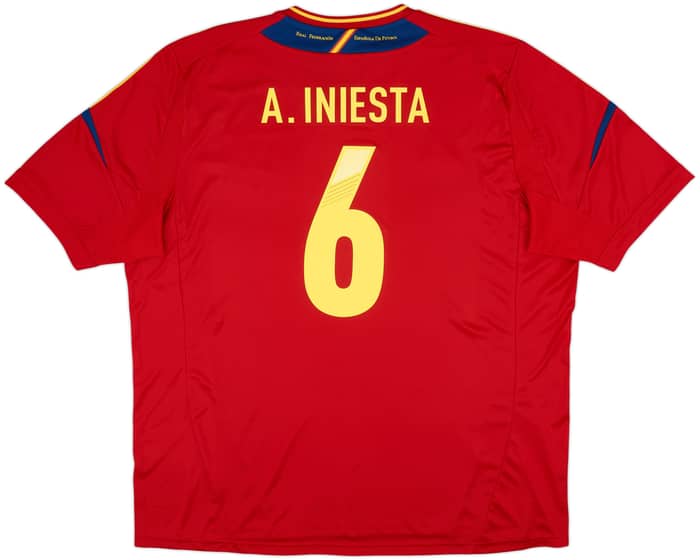 2011-12 Spain Home Shirt A.Iniesta #6 (XXL)