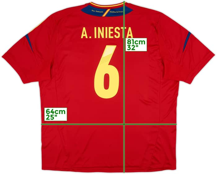 2011-12 Spain Home Shirt A.Iniesta #6 (XXL)