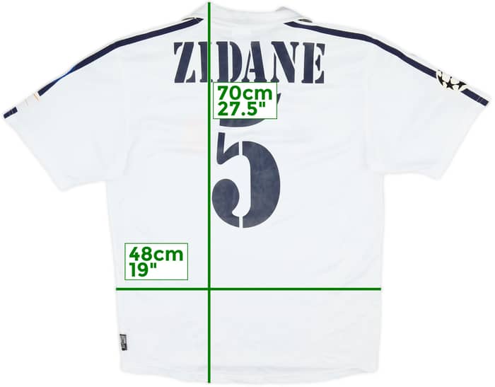 2002-03 Real Madrid Centenary Home Shirt Zidane #5 - 6/10 - (S)