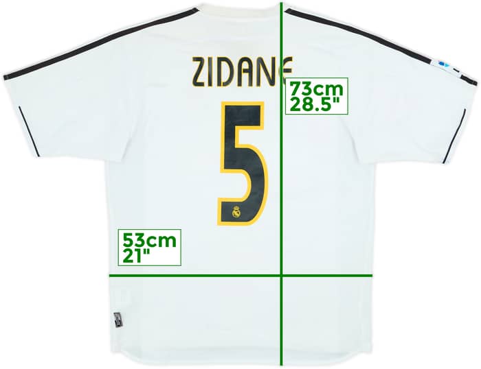 2003-04 Real Madrid Home Shirt Zidane #5 - 6/10 - (M)