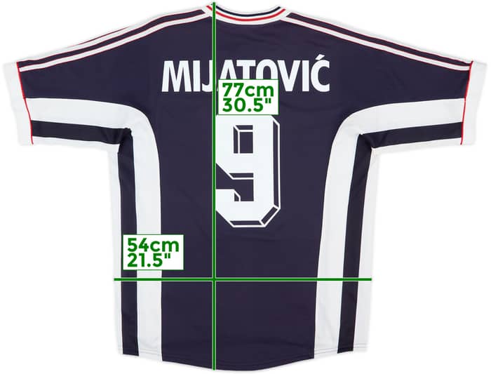 1998-99 Yugoslavia Home Shirt Mijatovic #9 - 9/10 - (M)