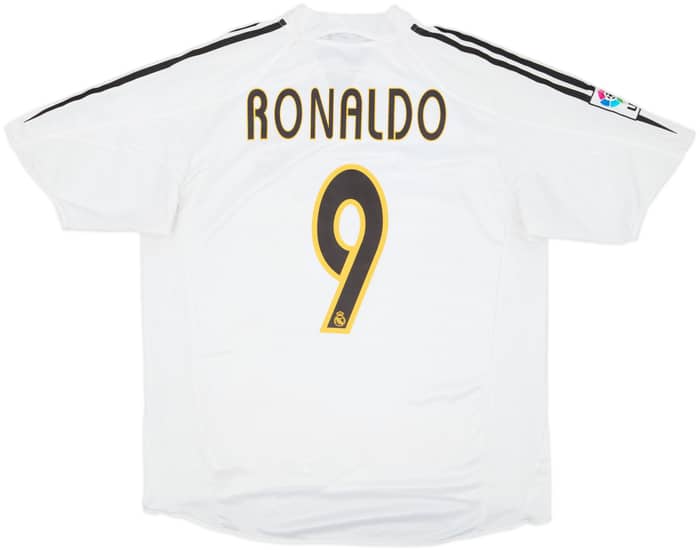 2004-05 Real Madrid Home Shirt Ronaldo #9 - 8/10 - (L)