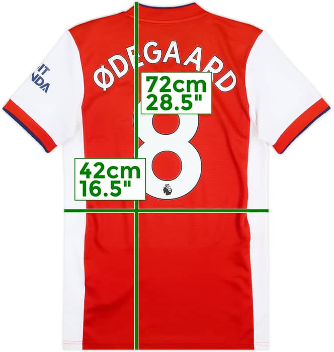 2021-22 Arsenal Camiseta Local Odegaard #8 - 7/10 - (XS)