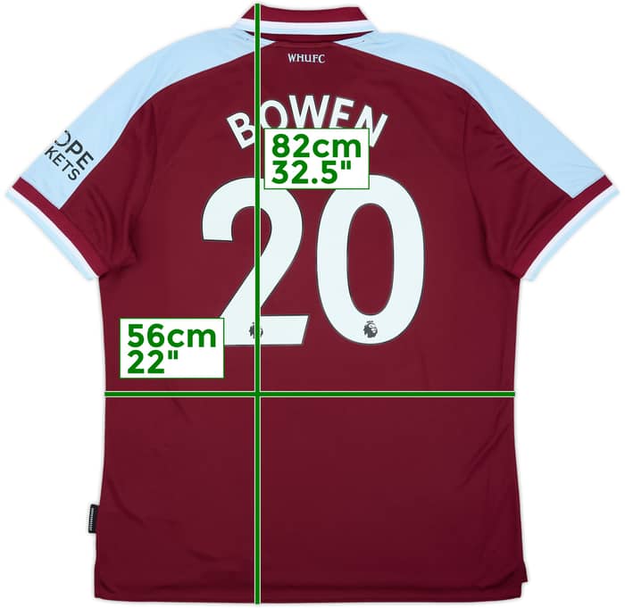 Camiseta de local del West Ham 2021-22 Bowen #20 (XL)