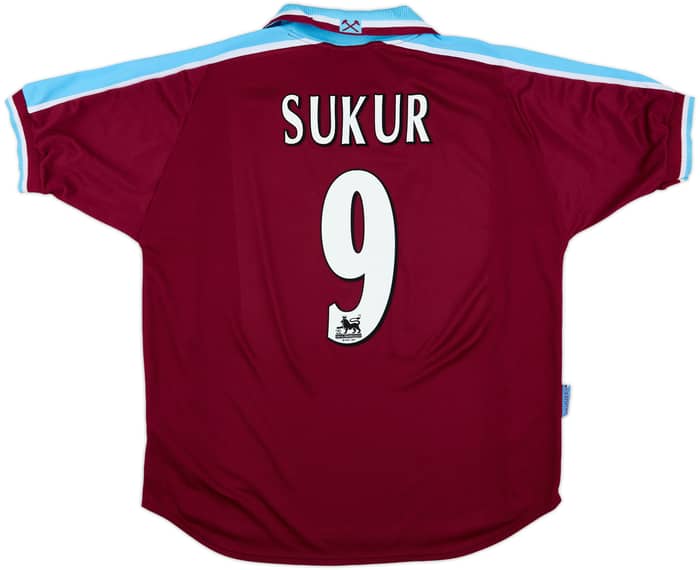 1999-01 West Ham Home Shirt Suker #9 - 8/10 - (XL)