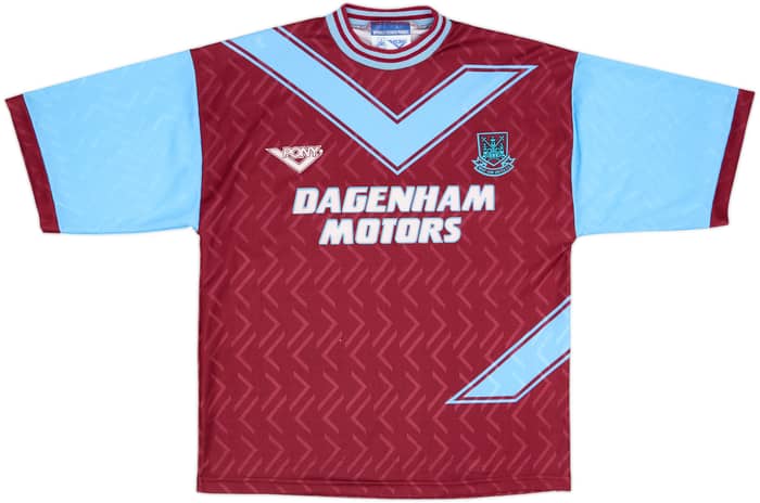 1993-95 West Ham Home Shirt - 8/10 - (L)
