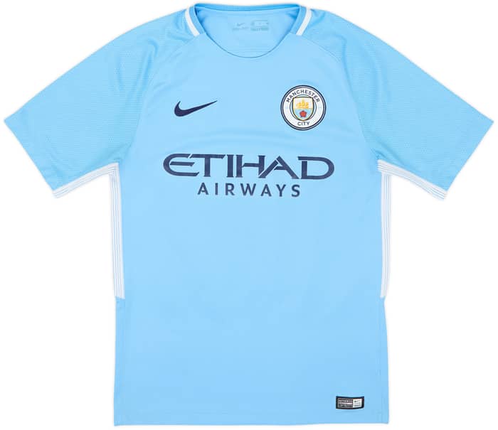 2017-18 Manchester City Home Shirt Kun Aguero #10 - 8/10 - (S)