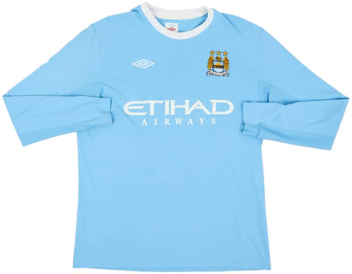 2009-10 Manchester City Home L/S Shirt Adebayor #25 - 6/10 - (L)