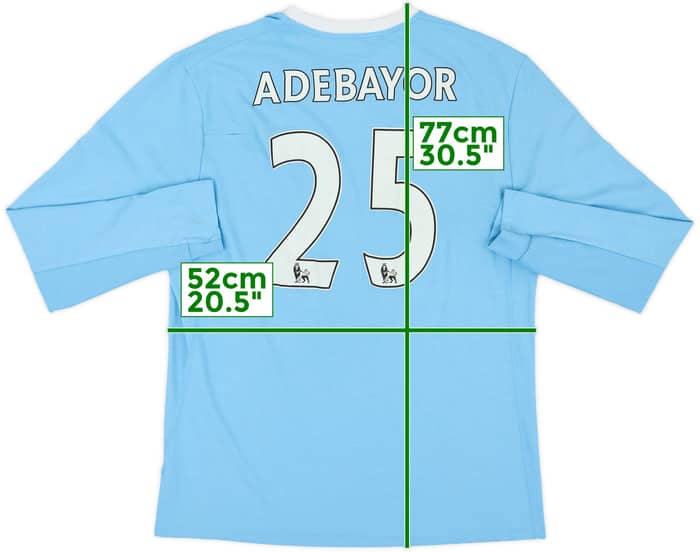 2009-10 Manchester City Home L/S Shirt Adebayor #25 - 6/10 - (L)