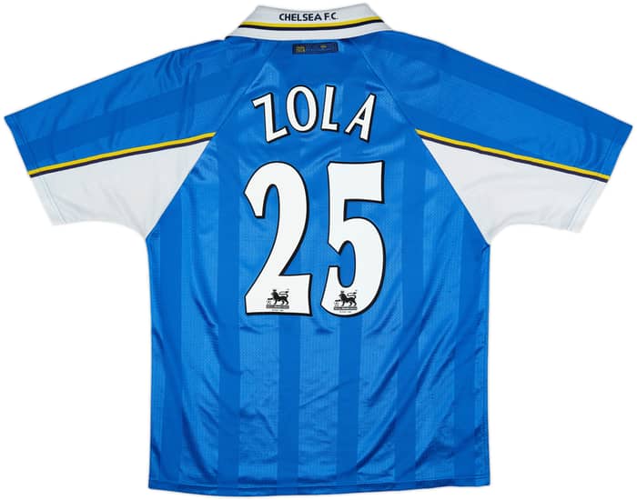 1997-99 Chelsea Home Shirt Zola #25 - 8/10 - (XL)
