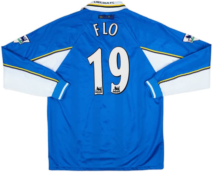 1997-99 Chelsea Home L/S Shirt Flo #19 - 8/10 - (L)