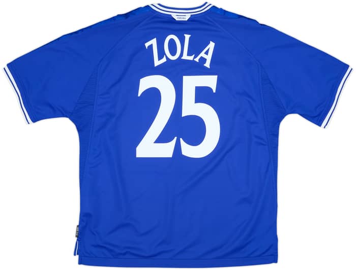 1999-01 Chelsea Home Shirt Zola #25 - 9/10 - (XXL)