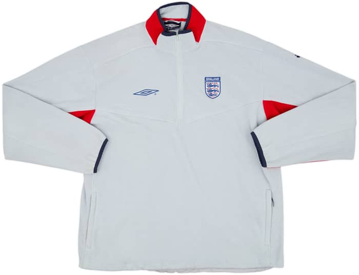 2002-04 England Umbro 1/4 Zip Fleece Drill Top - 8/10 - (XL)