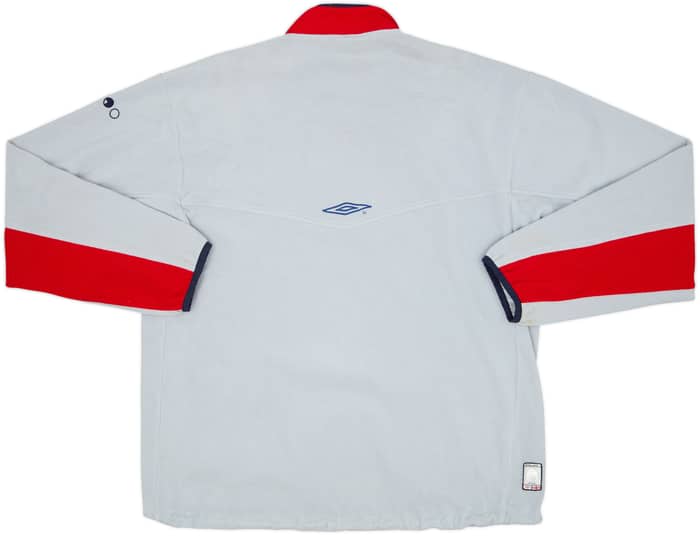 2002-04 England Umbro 1/4 Zip Fleece Drill Top - 8/10 - (XL)