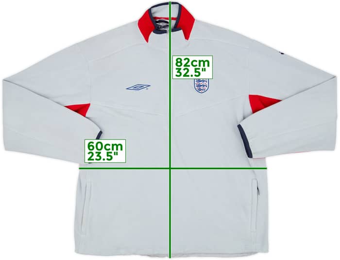 2002-04 England Umbro 1/4 Zip Fleece Drill Top - 8/10 - (XL)