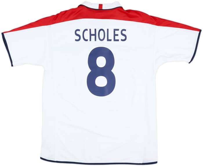 2003-05 England Home Shirt Scholes #8