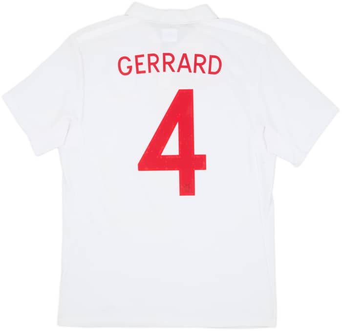 2009-10 England Home Shirt Gerrard #4 - 6/10 - (L)