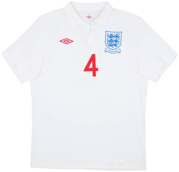 2009-10 England Home Shirt Gerrard #4 - 6/10 - (L)