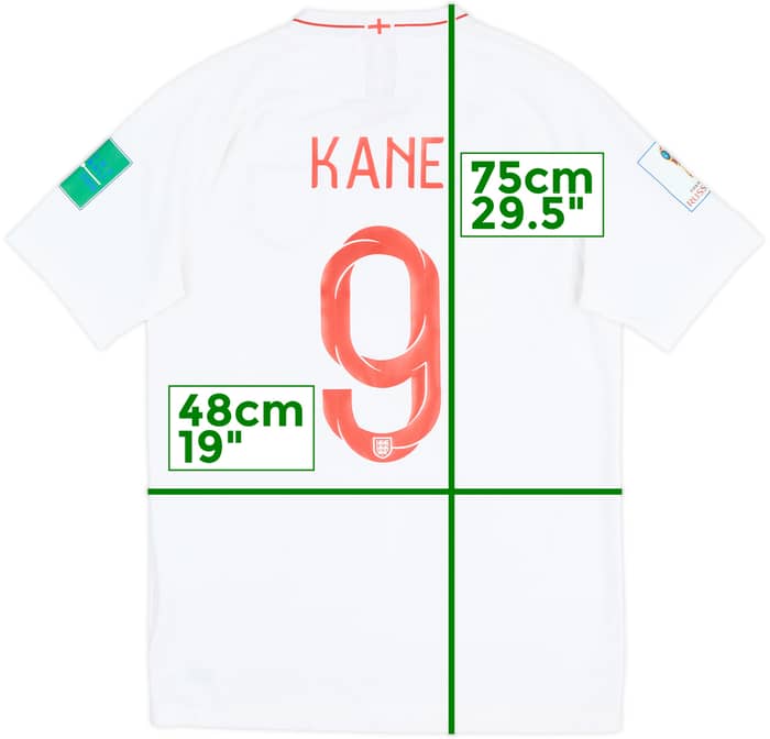 2018-19 England Home Shirt Kane #9 - 8/10 - (M)
