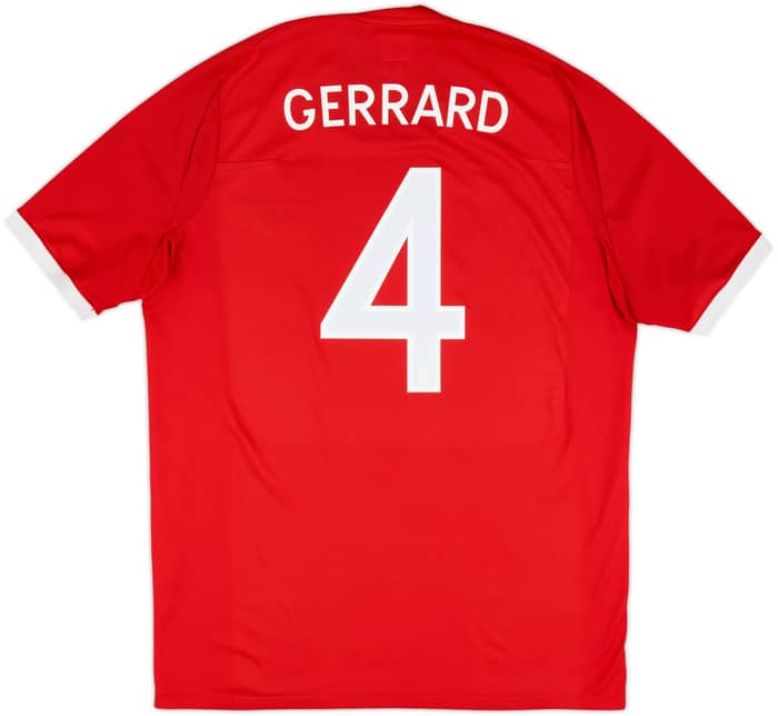 2010-11 England Away Shirt Gerrard #4 - 8/10 - (L)