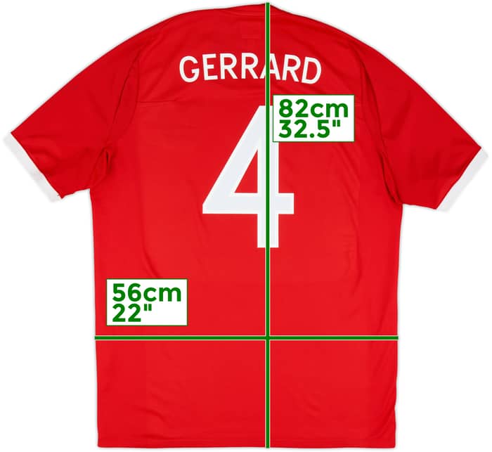 2010-11 England Away Shirt Gerrard #4 - 8/10 - (L)